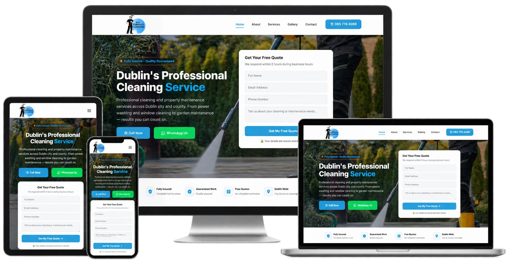 All Surface Cleaning website design